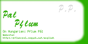 pal pflum business card